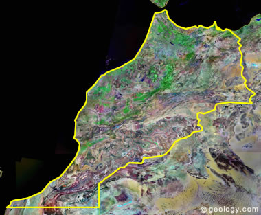 Morocco satellite photo
