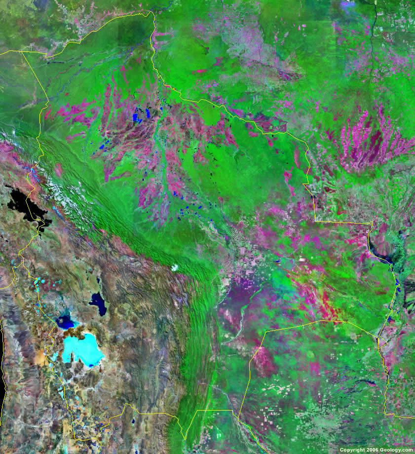 Bolivia satellite photo