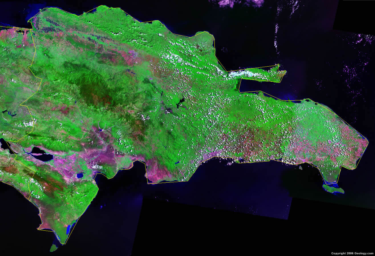 Dominican Republic satellite photo