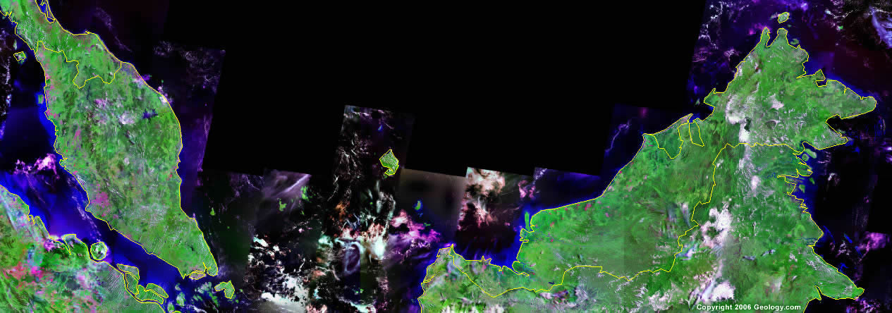 Malaysia satellite photo