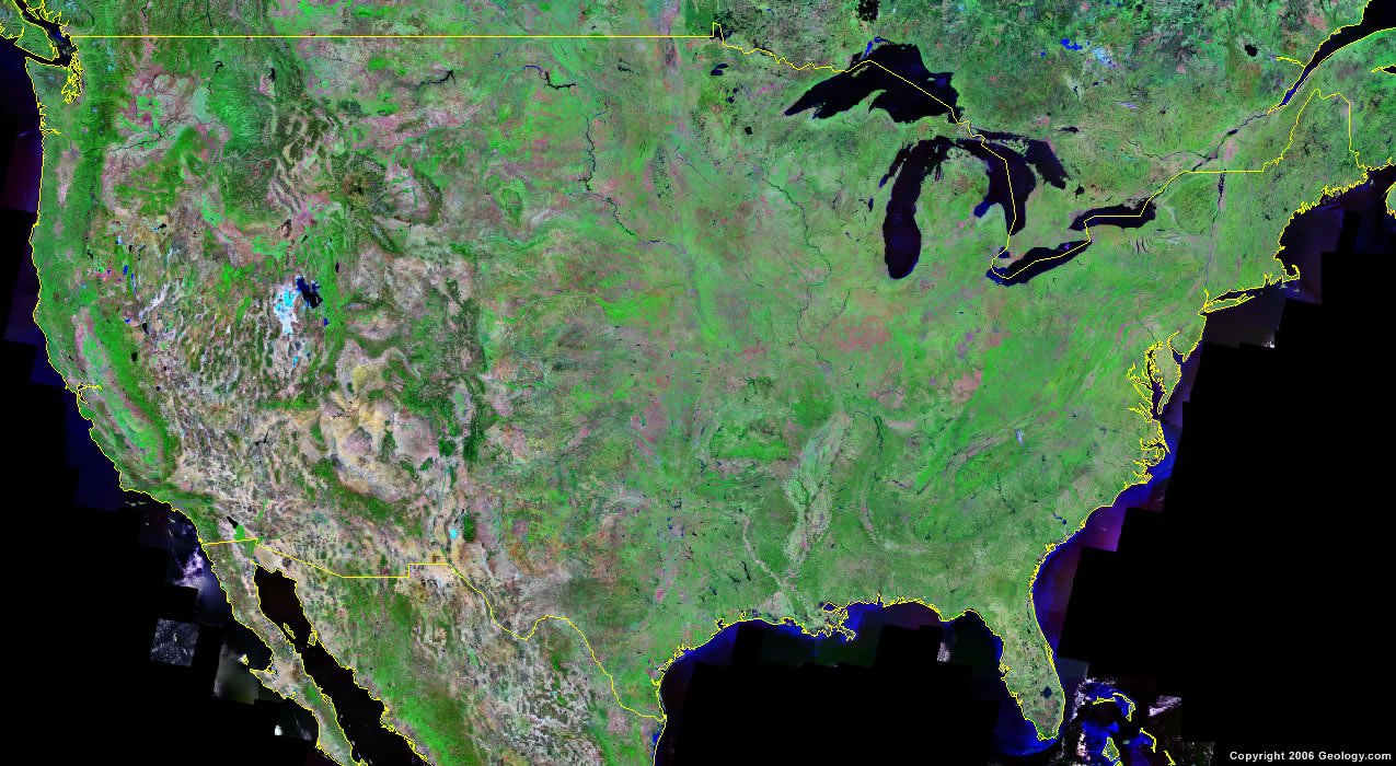 United States satellite photo