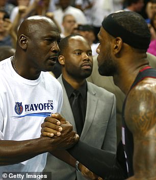 Michael Jordan and LeBron James pictured together in 2014