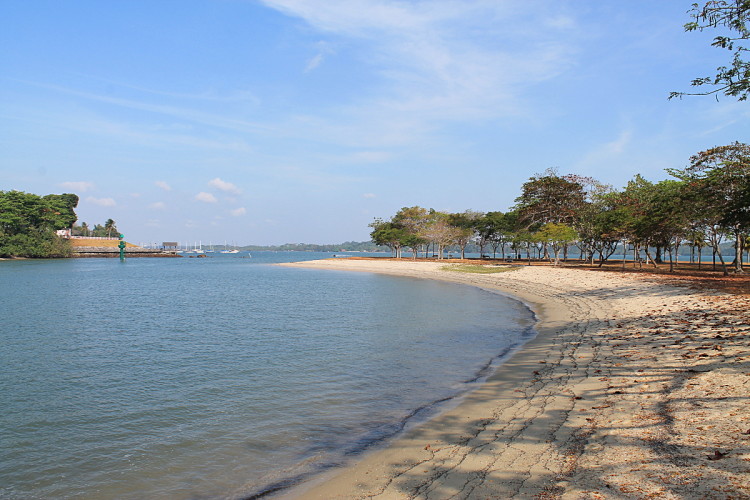 Beach at Changi Park, one of the best beaches in Singapore
