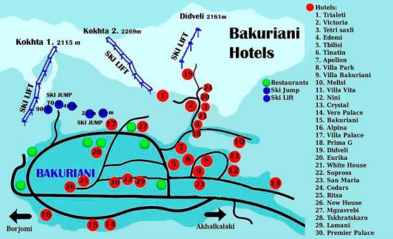Карта трасс Бакуриани