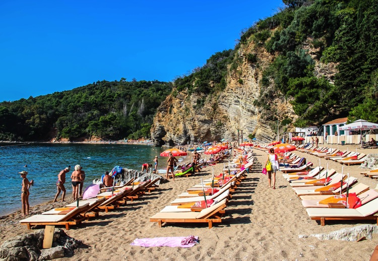 Mogren beach in Montenegro