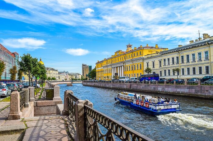 Go for a canal tour in Russia