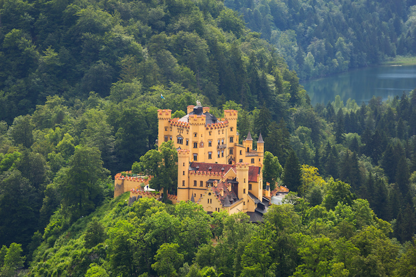 Hohenschwangau village and castle in the Bavarian Alps
