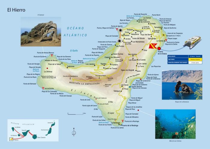Канарские острова — туристическая карта