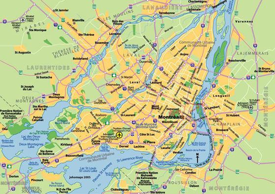 Large map of Montreal 1
