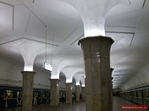Hall of Kropotkinskaya Metro Station in Moscow