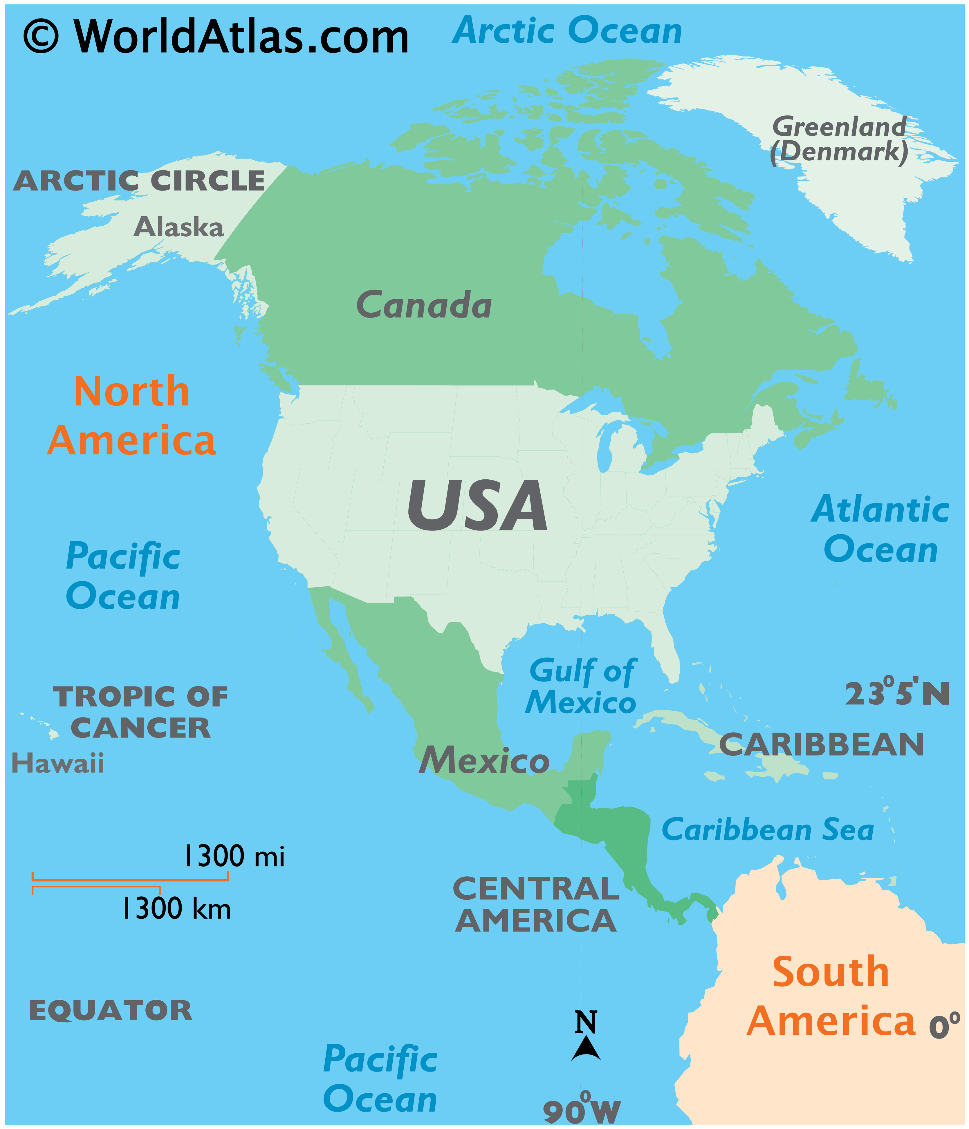 Location of the United States