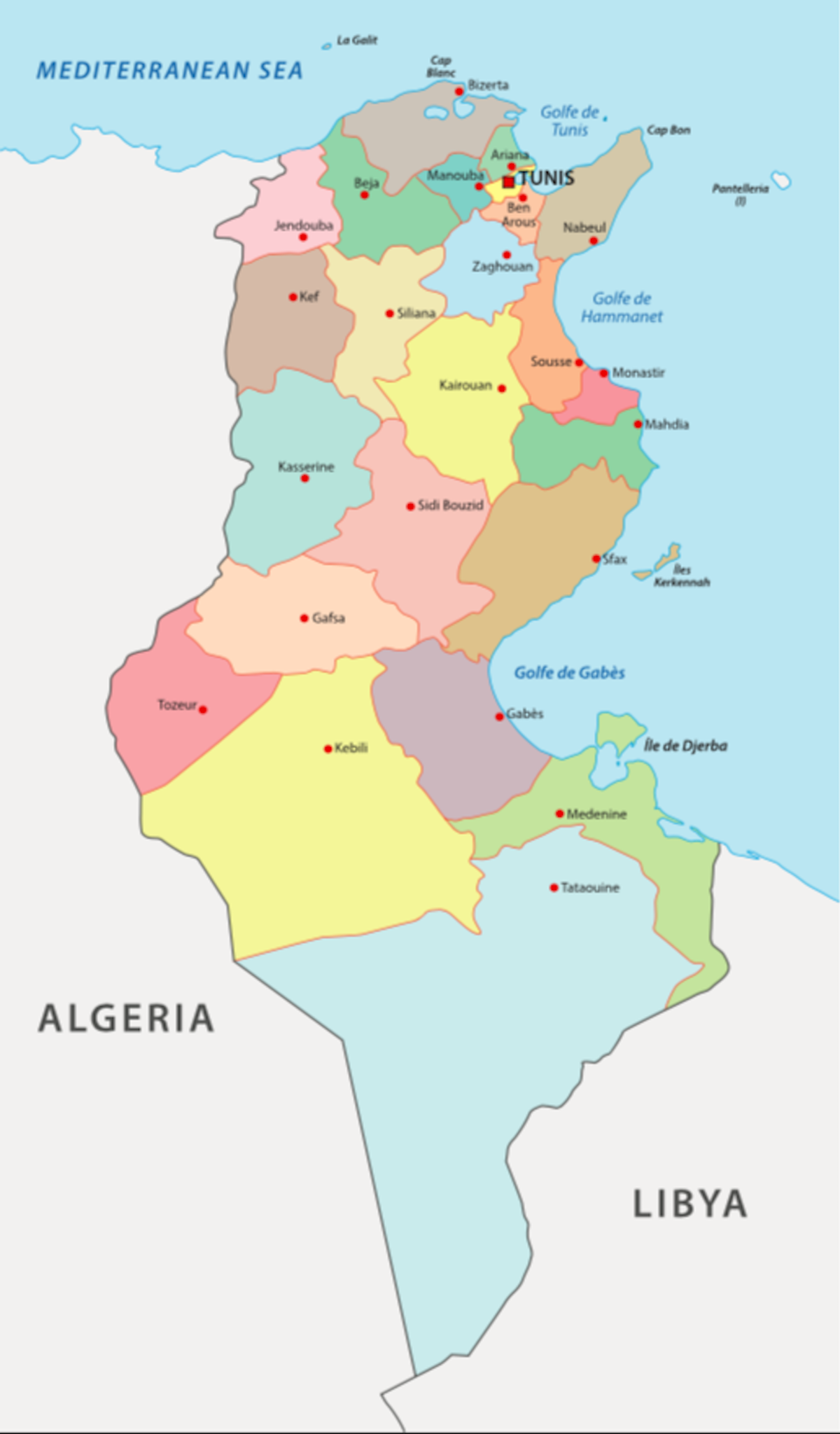 The Governorates of Tunisia